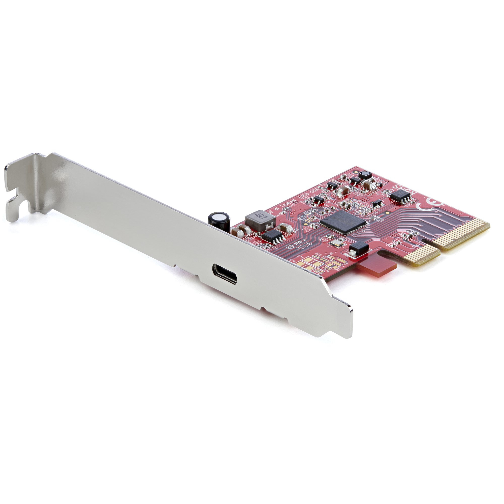 StarTech.com 1-Port USB-C PCIe Adapter - USB-C SuperSpeed 20 Gbit/s PCI Express 3.0 x4 Host Controller Karte - USB Typ-C PCIe Add-On Adapter Karte - Erweiterungskarte - Windows &amp; Linux, PCIe, USB 3.2 Gen 2 (3.1 Gen 2), PCIe 3.0, Rot, 3126209 h, ASMedia - ASM3242