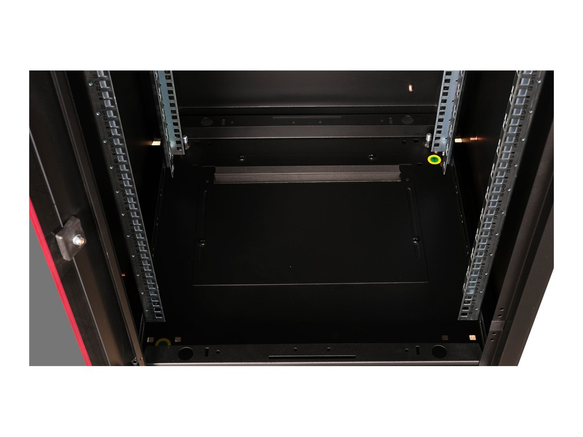 ROLINE 19 Zoll Netzwerkschrank Pro 22 HE 600x600 BxT Glastür schwarz, Ansicht 3
