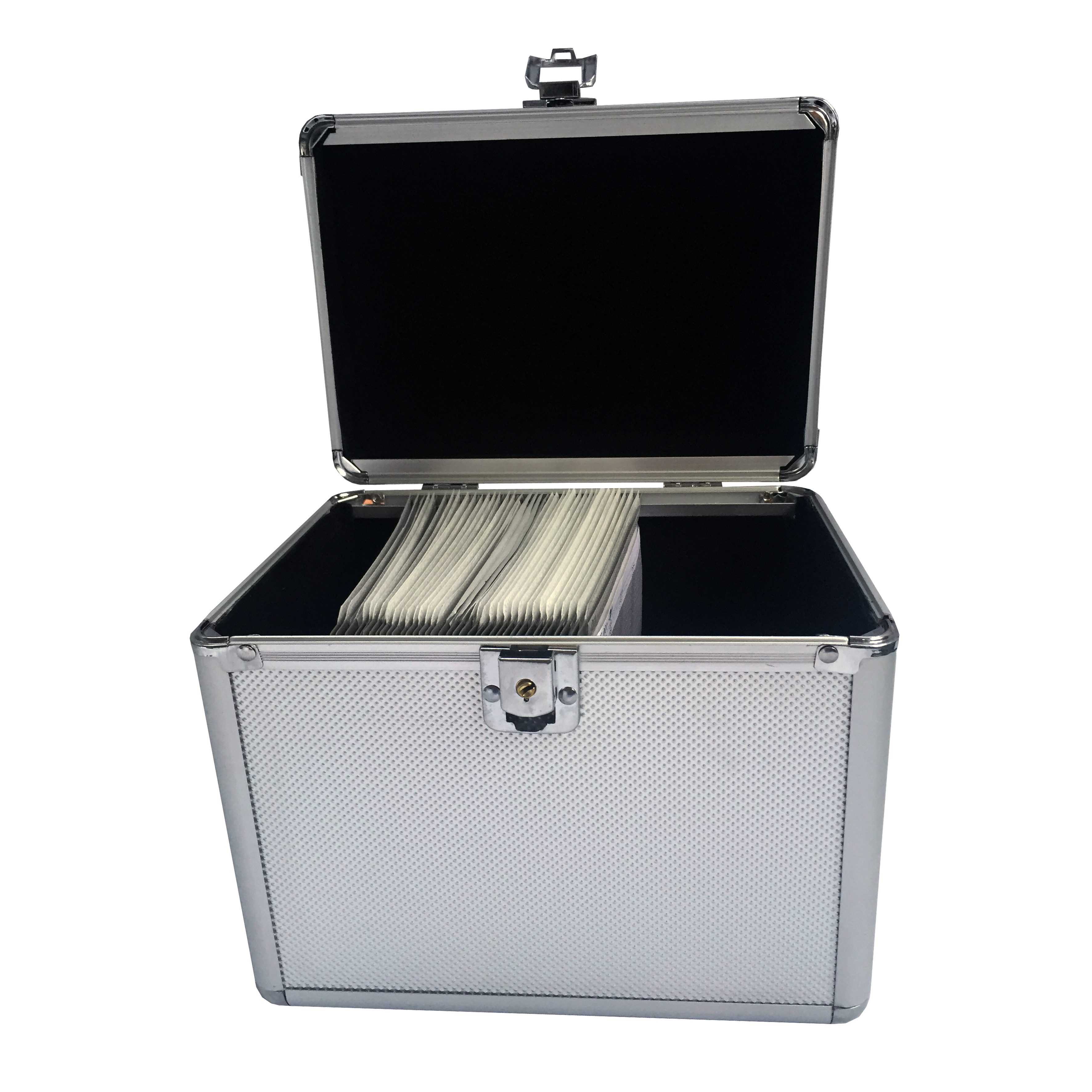 MEDIARANGE BOX79 - Gehäusebox - 120 Disks - Silber - Fleece - Kunststoff - Holz - 120 mm - Aluminium, Ansicht 3