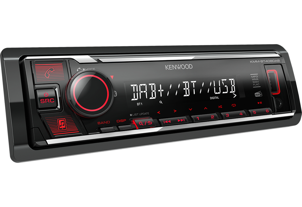 Kenwood Electronics KMM-BT408DAB - Schwarz - 1 DIN - 88 W - 4.0 Kanäle - 50 W - 20 - 20000 Hz, Ansicht 2