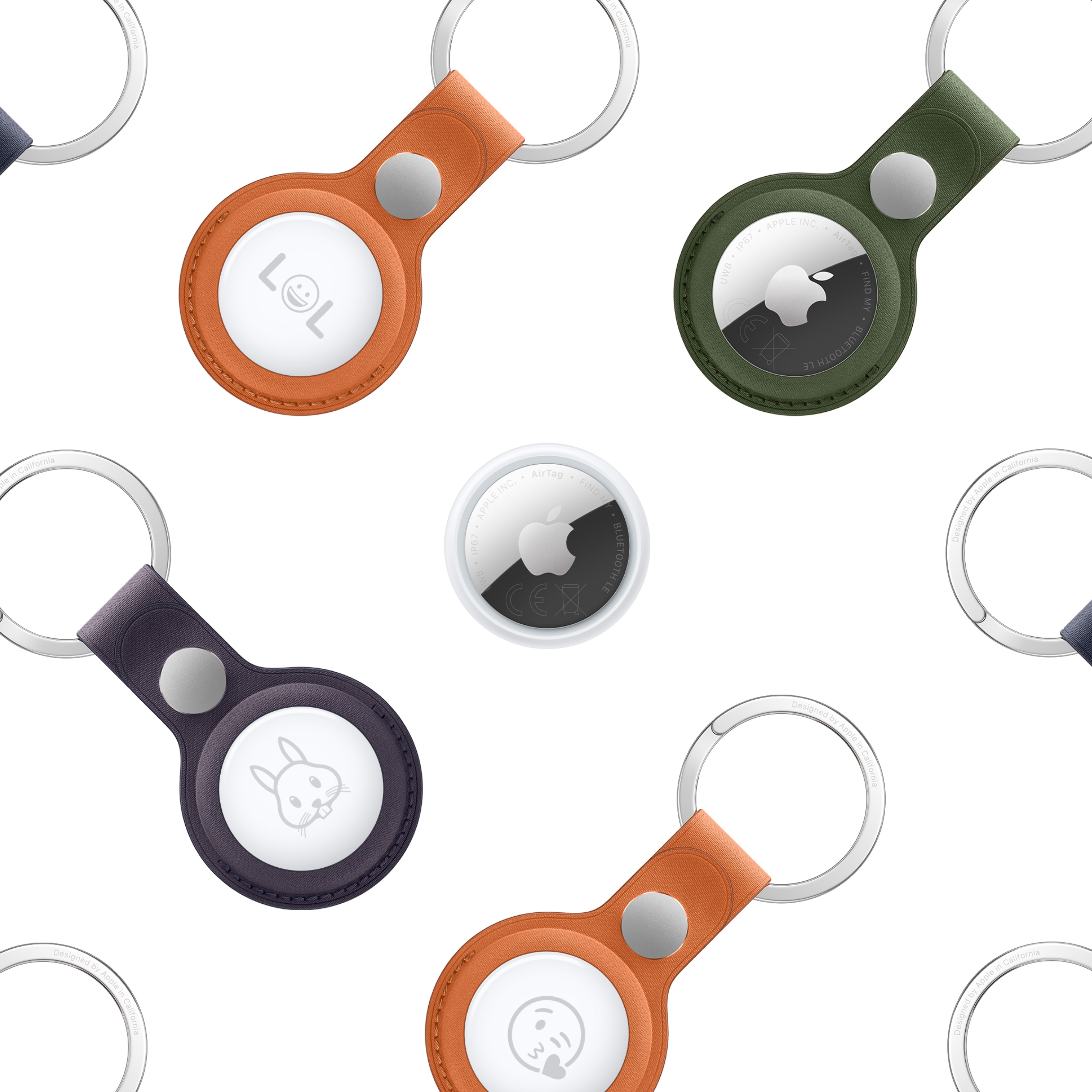 Apple AirTag (2026) weiß/silber, 4er-Pack - Anti-Verlust Bluetooth-Tag für Handy, Tablet, Smartwatch, iPhone/iPad/iPod, Ansicht 4