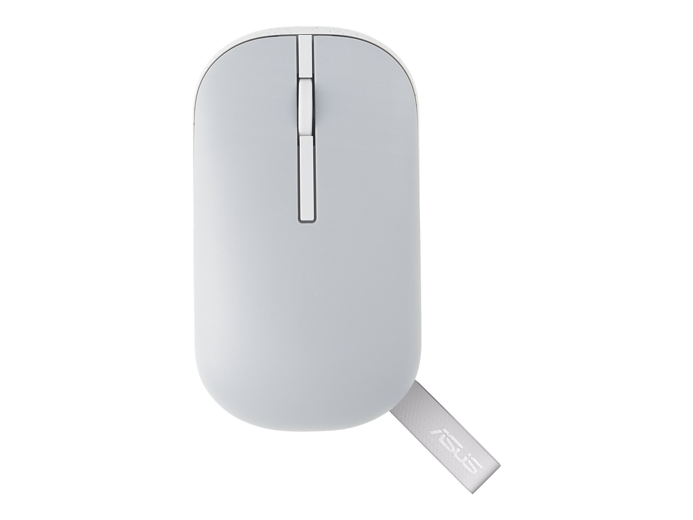 ASUS Marshmallow MD100 Lite - Maus - rechts- und linkshändig - optisch - 3 Tasten - kabellos - 2.4 GHz, Bluetooth 5.0 - kabelloser Empfänger (USB)