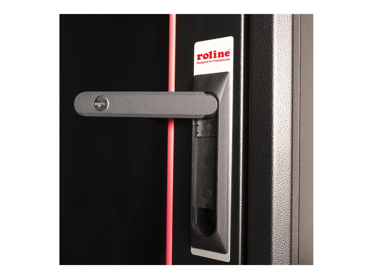 ROLINE 19 Zoll Netzwerkschrank Pro 26 HE 800x1000 BxT Glastür schwarz, Ansicht 5