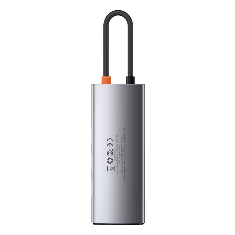 Baseus Metal Gleam - USB 3.2 Gen 1 (3.1 Gen 1) Type-C - 100 W - 10,100,1000 Mbit/s - Grau - 4K Ultra HD - 30 Hz, Ansicht 3