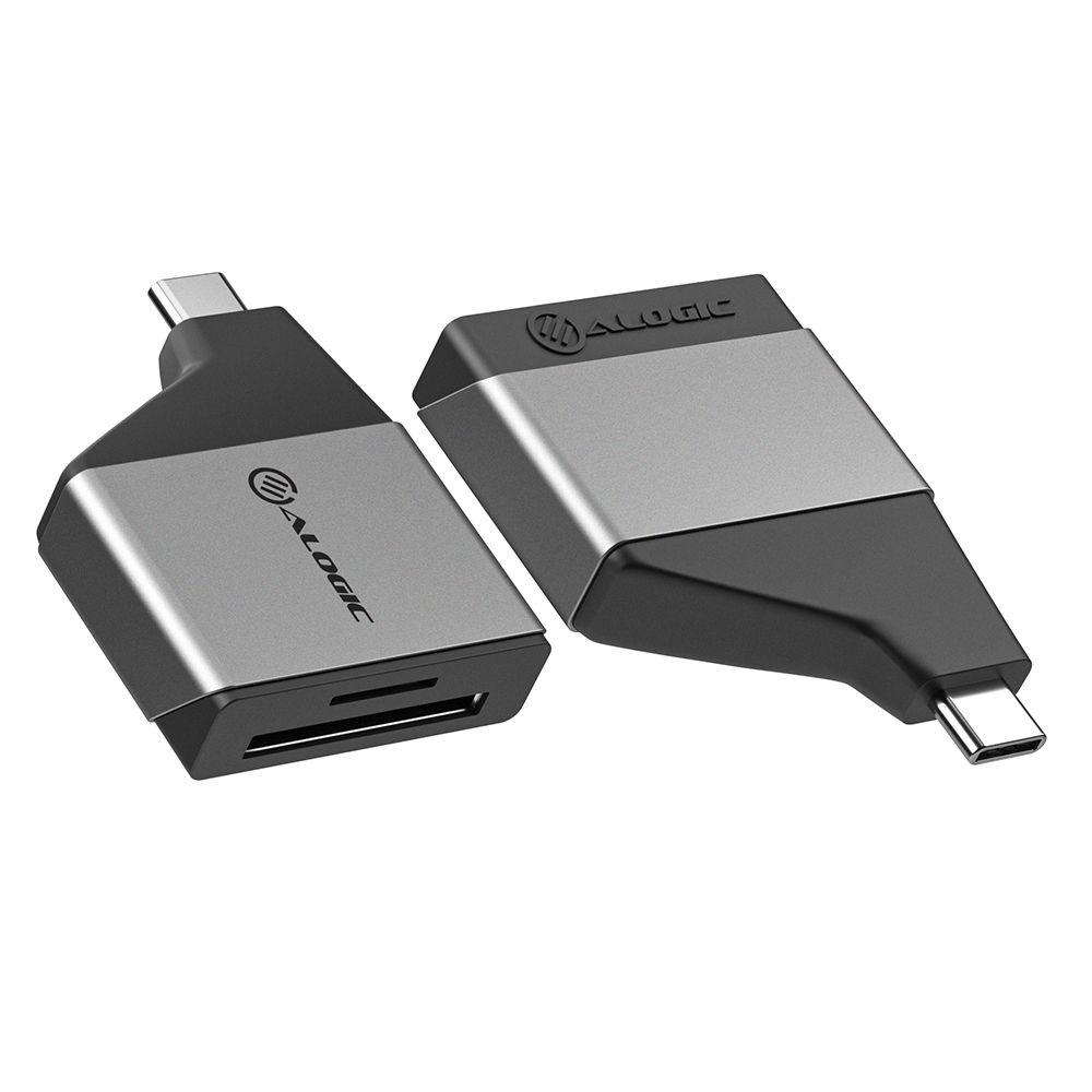 Vorschau: Alogic ULCSDMN-SGR - MicroSD (TransFlash) - SD - Schwarz - Grau - MacOS - Windows - Chrome - USB 3.2 Gen 1 (3.1 Gen 1) Type-C - 36 mm - 45 mm