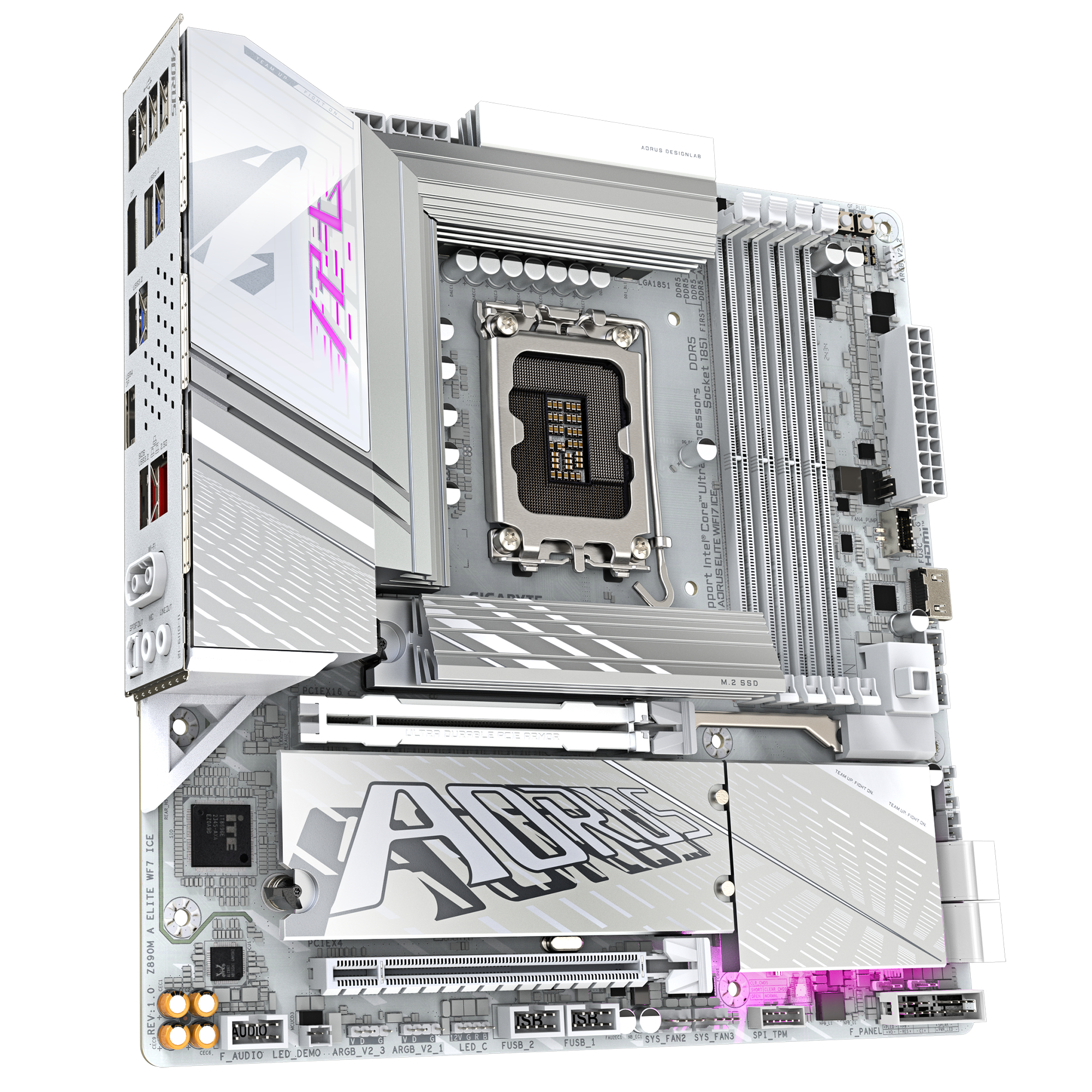 Gigabyte AORUS Z890M ELITE WIFI7 ICE - Motherboard - micro ATX - LGA1851-Sockel - Z890 Chipsatz - USB4, USB-C 3.2 Gen2, Ansicht 4