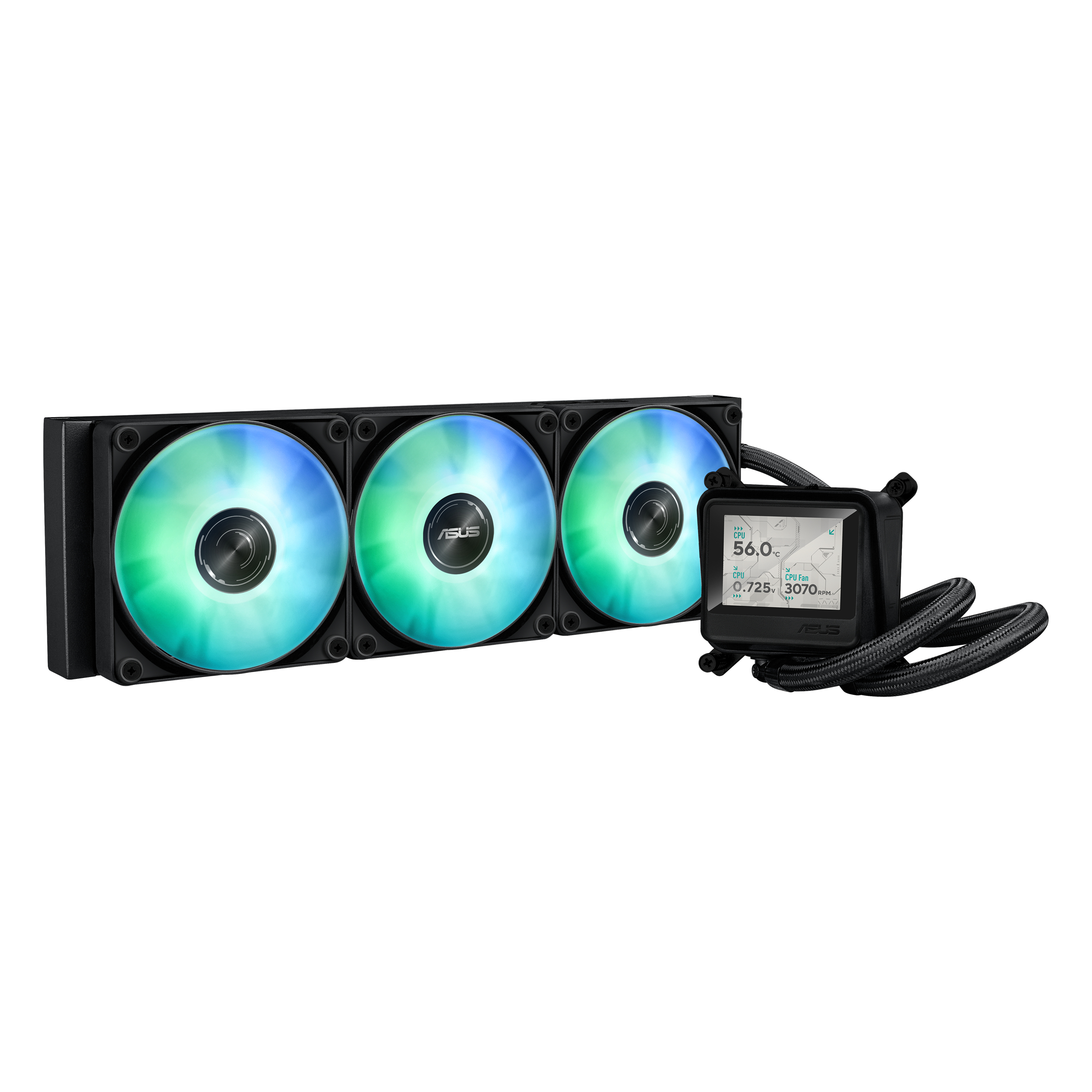 ASUS MAX Gaming LC 360 ARGB LCD - Wasserkühlung - Kühlergröße: 360 mm - (für: AM4, AM5, LGA1851, LGA1700) - Schwarz, Ansicht 2