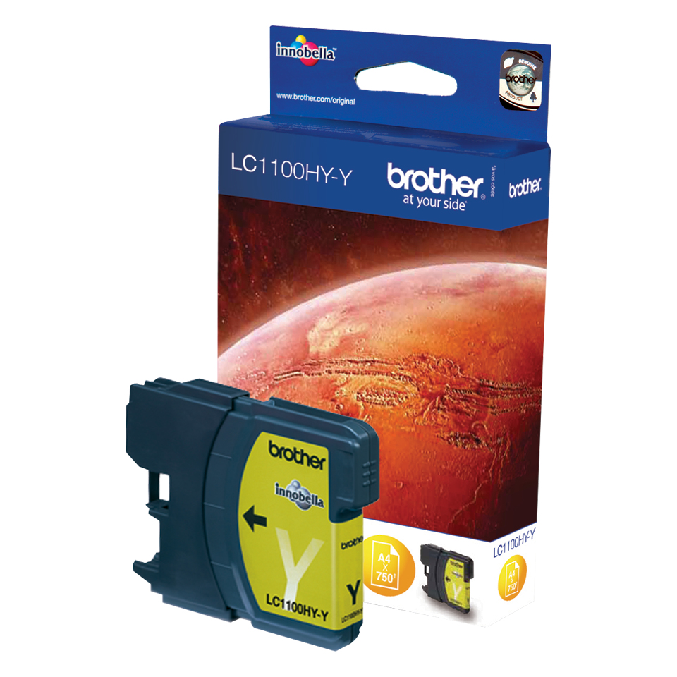 Brother LC-1100HYY Ink Cartridge, Gelb, Tinte auf Pigmentbasis, 1 Stück(e), Einzelpackung