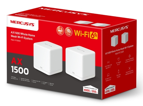 Mercusys WL-Router Halo H1500X Home Mesh WiFi System 2-Pack - Router - WLAN, Ansicht 3
