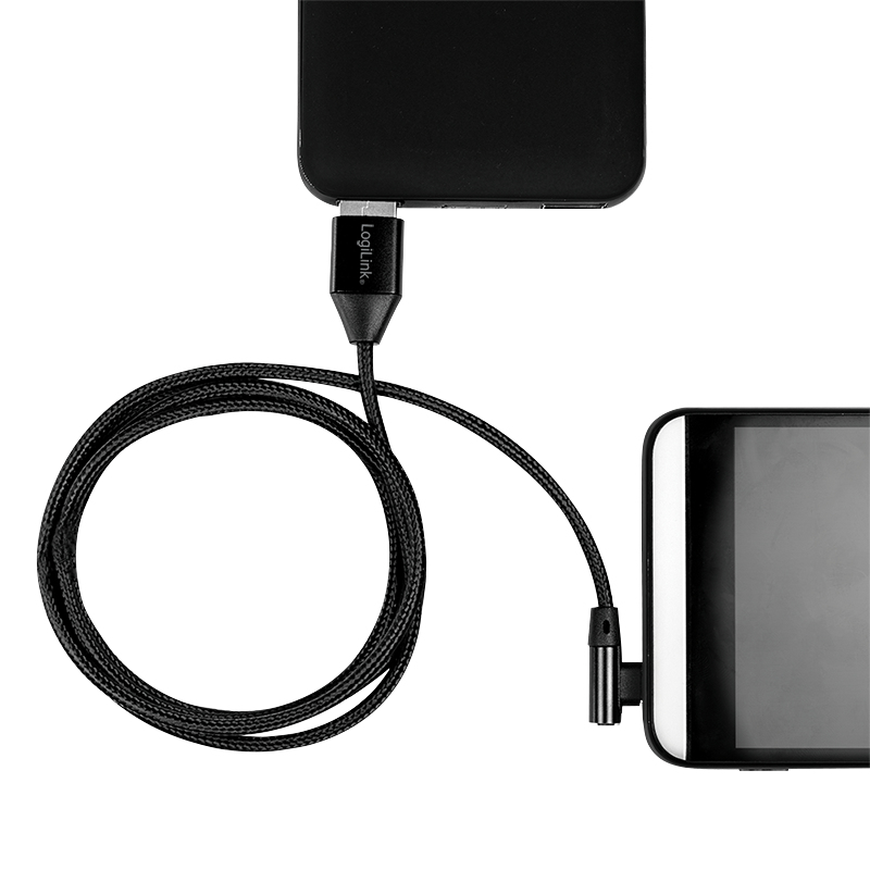 LogiLink USB-Kabel - 24 pin USB-C (M) gewinkelt zu USB (M), Ansicht 3