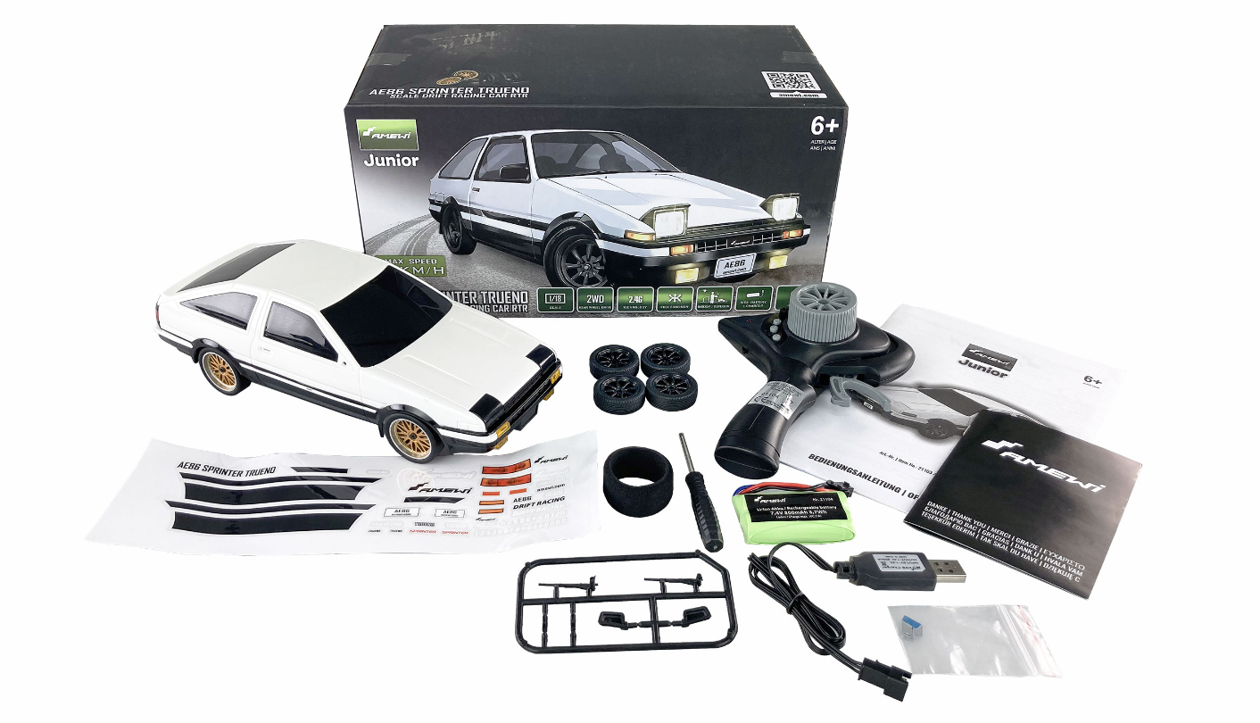 Amewi RC Auto AE86 Sprinter Drift Racing Car 1 18 RTR Weiß, Ansicht 2