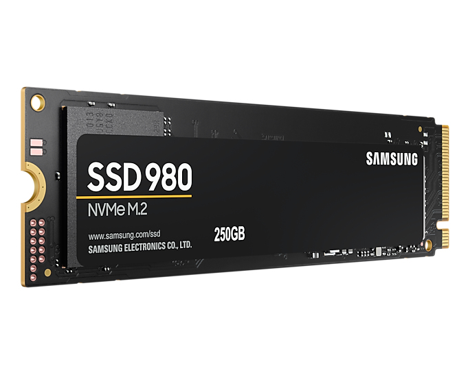 Samsung 980 MZ-V8V250BW - SSD - verschlüsselt - 250 GB - intern - M.2 2280 - PCIe 3.0 x4 (NVMe), Ansicht 4
