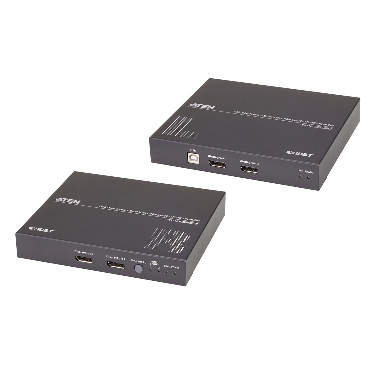 ATEN CE924 USB DisplayPort Dual-Anzeige HDBaseT 2.0 KVM Extender - 4-Port - RS-232