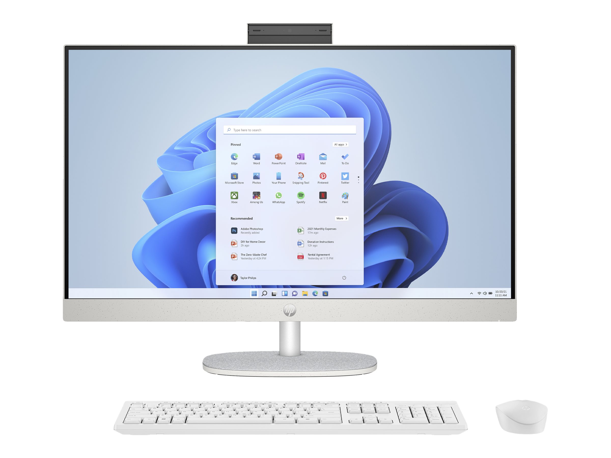 HP 27-cr0006ng - All-in-One (Komplettlösung) - Ryzen 7 7730U / 2 GHz - RAM 16 GB - SSD 1 TB - NVMe - Radeon Graphics - Wi-Fi 6, 1GbE, Bluetooth - WLAN: 802.11a/b/g/n/ac/ax, Bluetooth 5.4 - Win 11 Home - Monitor: LED 68.6 cm (27")