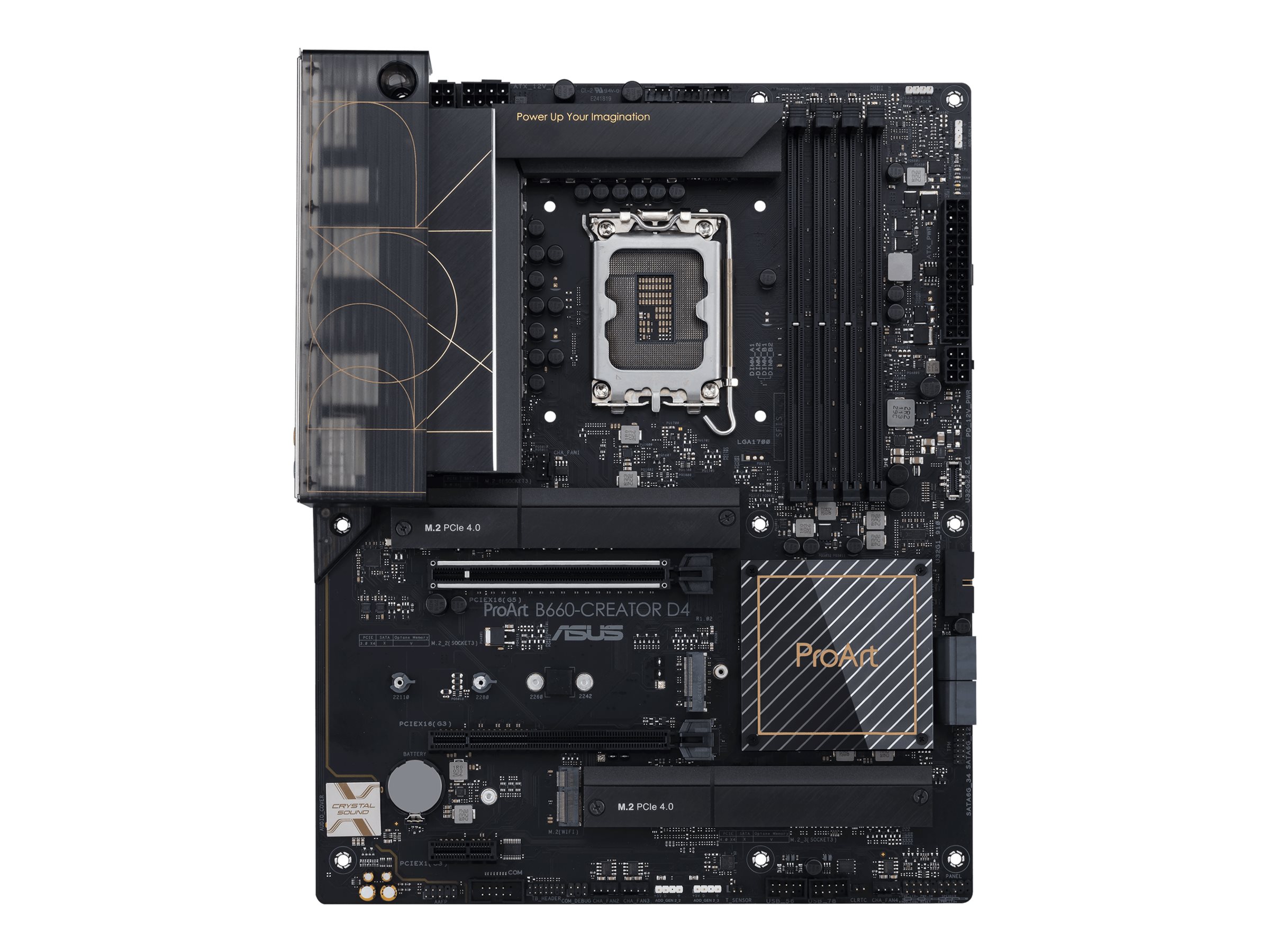ASUS ProArt B660-CREATOR D4 - Motherboard - ATX - LGA1700-Sockel - B660 Chipsatz - USB 3.2 Gen 2 USB-C 3.2 Gen 2x2 USB 3.2 Gen 1 - Gigabit LAN 2.5 Gigabit LAN - Onboard-Grafik (CPU erforderlich)