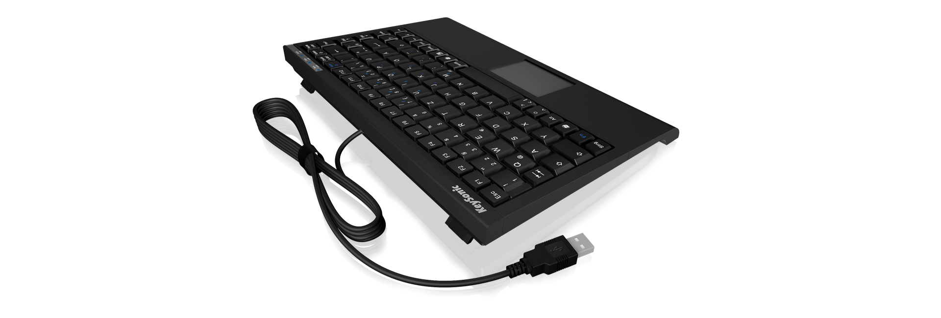 KeySonic ACK-540 U+ - Tastatur - USB - mattschwarz - TL: Deutsch, QWERTZ, Ansicht 3