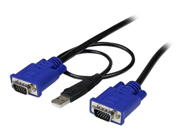 StarTech.com 1,8m 2-in-1 USB VGA KVM Kabel - Kabelsatz für KVM Switch / Umschalter - Tastatur- / Video- / Maus- / USB-Kabel - USB, HD-15 (VGA) (M) zu HD-15 (VGA) (M) - 1.83 m - Schwarz