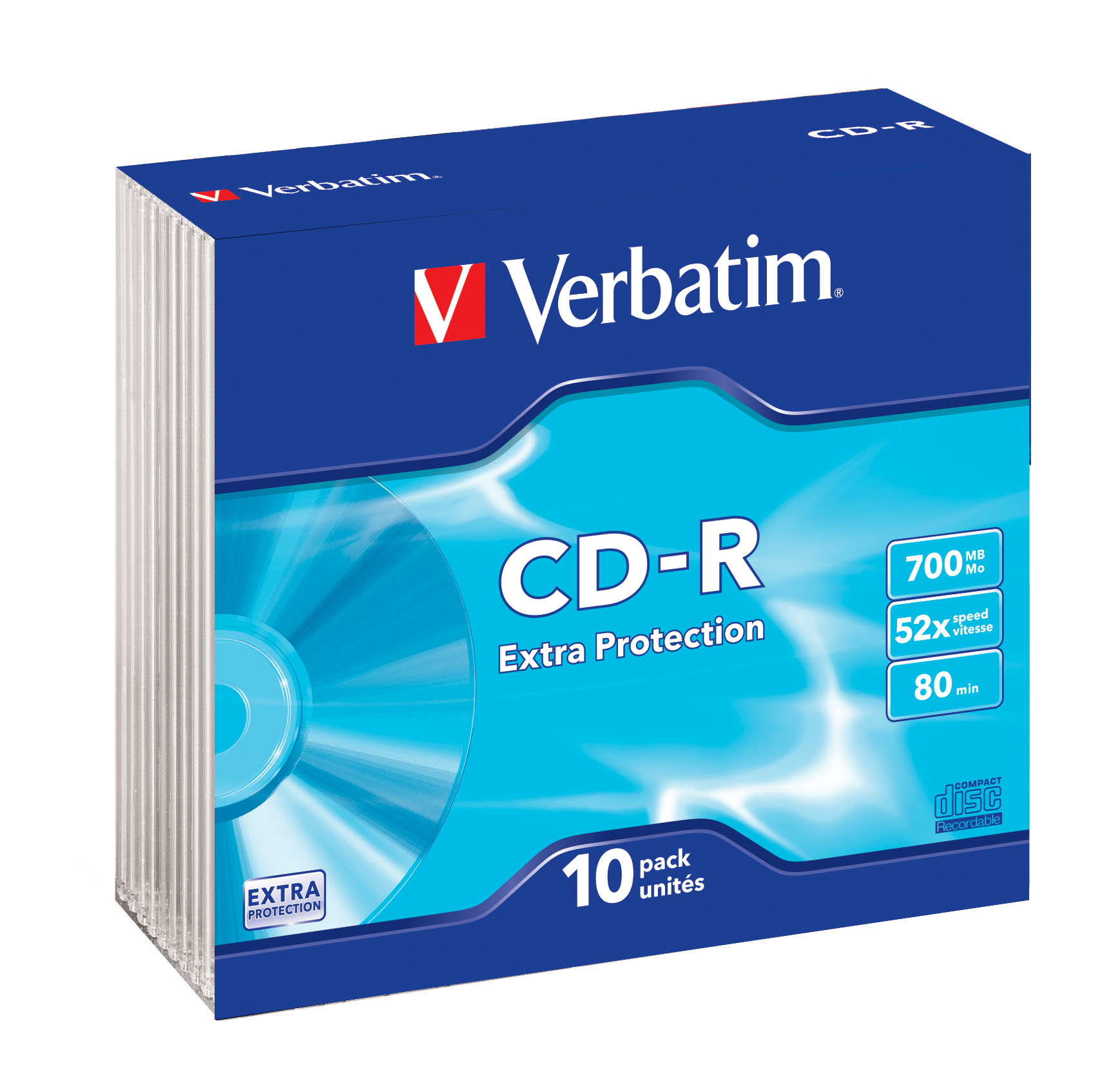Verbatim 10 x CD-R - 700 MB (80 Min) 52x, Ansicht 2