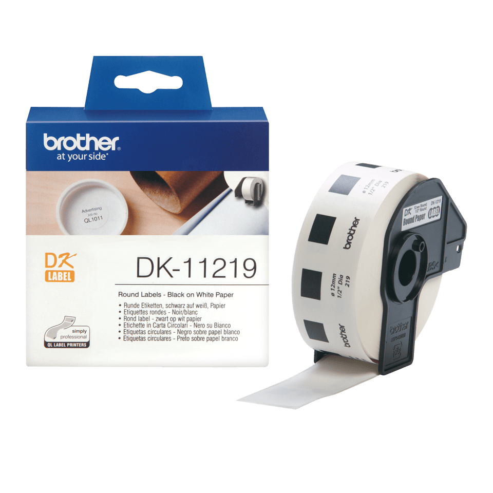 Brother DK-11219 - Schwarz auf Weiß - Rolle (1,2 cm), Ansicht 2