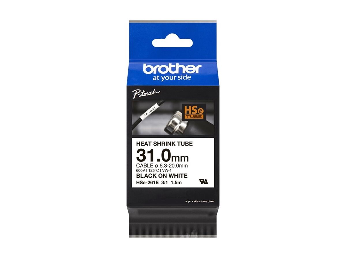 Brother Schrumpfschlauch 31.0mm weiss/schwarz Bandlänge 1.5m, Ansicht 3