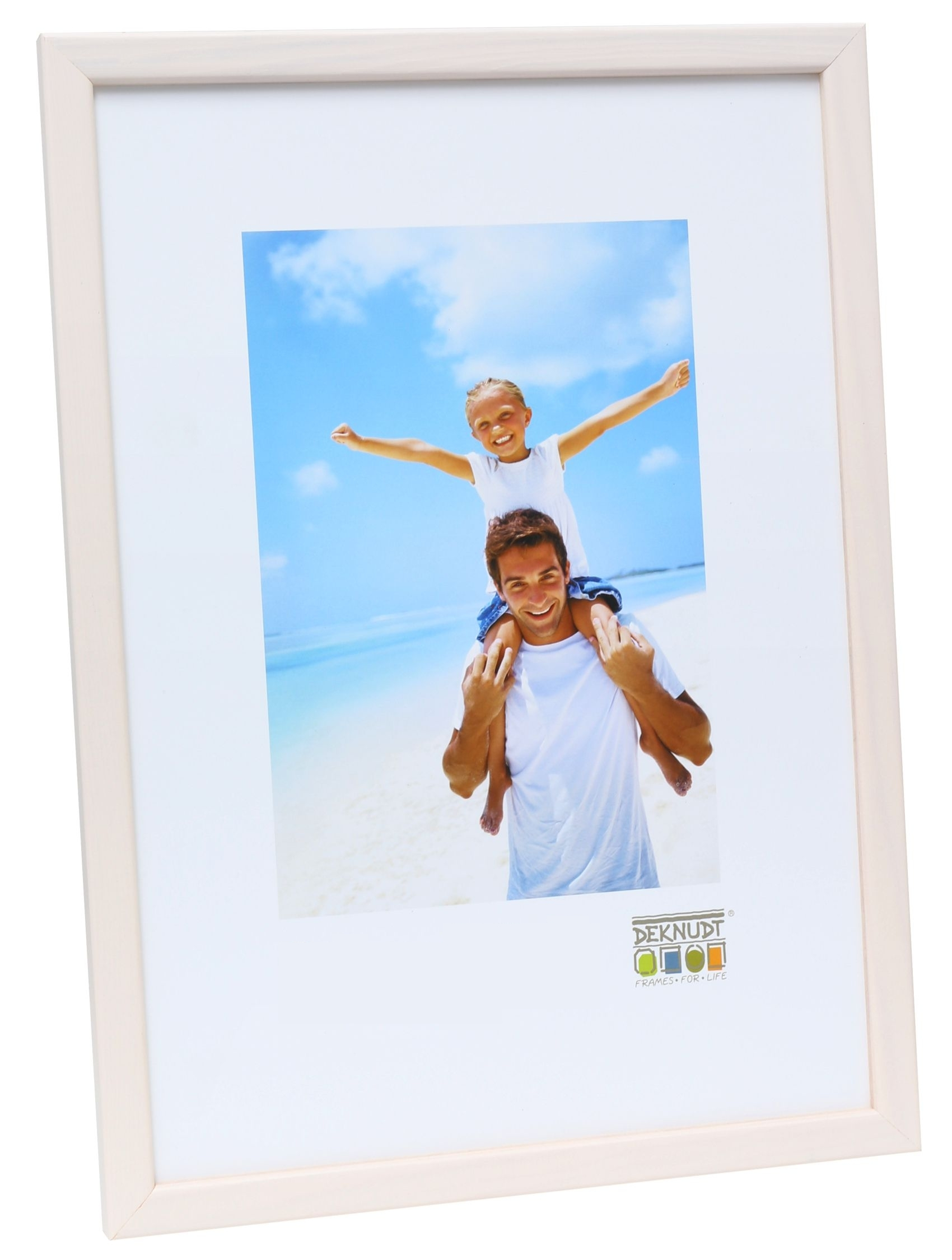 Deknudt S41JL1 DIN A4 21x29,7 Holz weiß, schmale Leiste