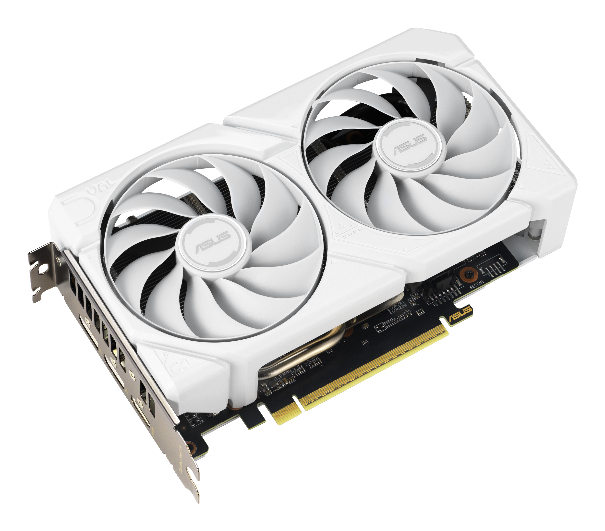 ASUS DUAL Radeon RX 9060 XT 16GB DUAL-RX9060XT-16G-WHITE DDR6 Grafikkarte, HDMI/DP, Ansicht 3
