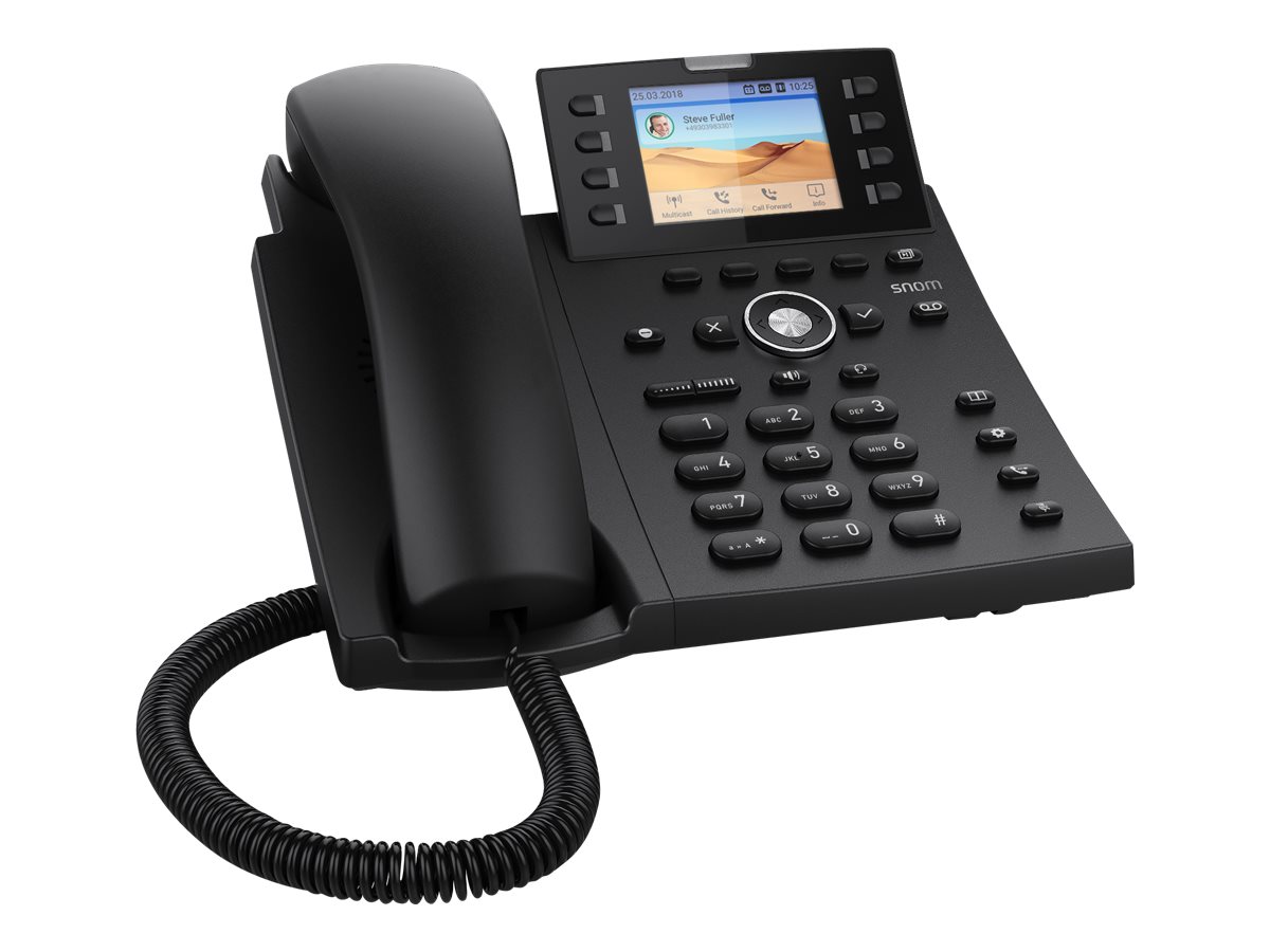 snom D335 - VoIP-Telefon - dreiweg Anruffunktion - SIP, RTCP, SRTP, SIPS - Schwarz