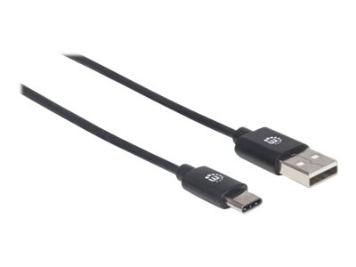 Manhattan USB-C to USB-A Cable, 1m, Male to Male, Black, 480 Mbps (USB 2.0)