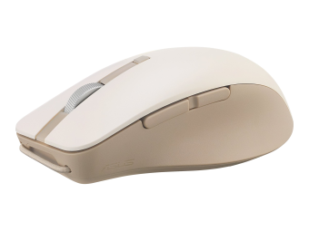 ASUS SmartO MD200 Silent Plus - Maus - optisch - 6 Tasten - kabellos - 2.4 GHz Bluetooth 5.0 - kabelloser Empfänger (USB)