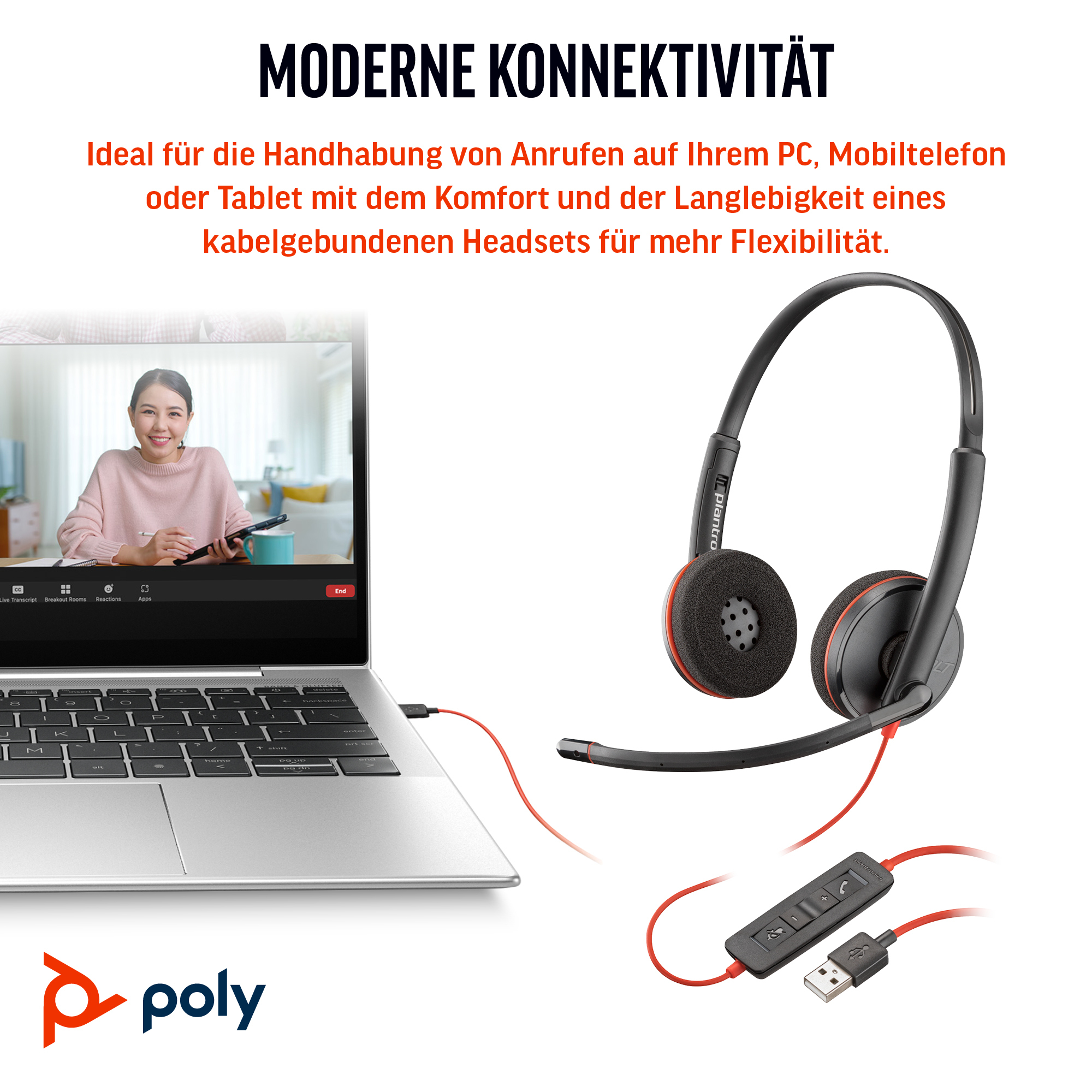 Poly Blackwire 3220 - Blackwire 3200 Series - Headset, Ansicht 4