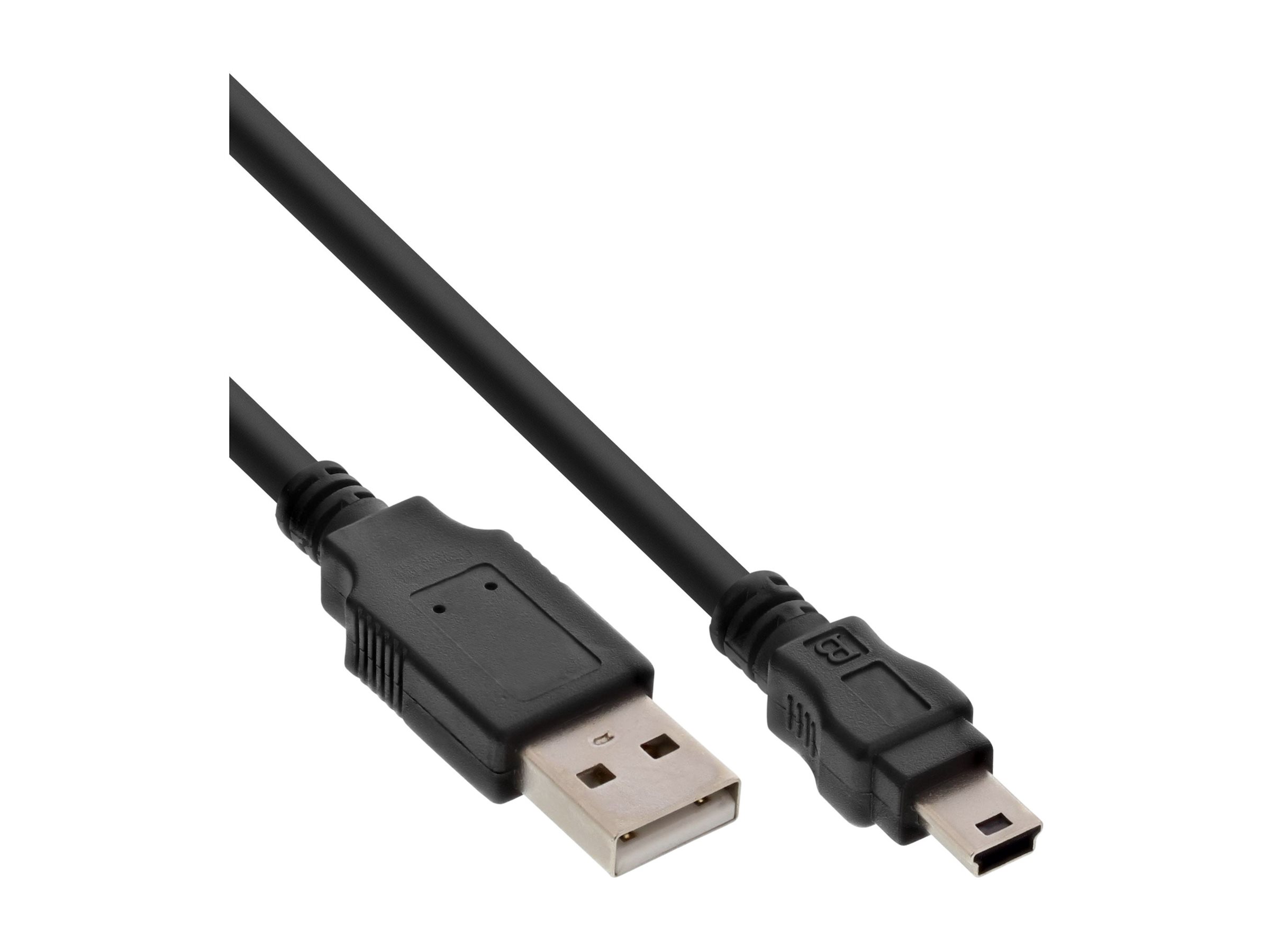 InLine USB 2.0 Mini-Kabel - USB A ST an Mini-B ST (5pol.) - schwarz - 15m