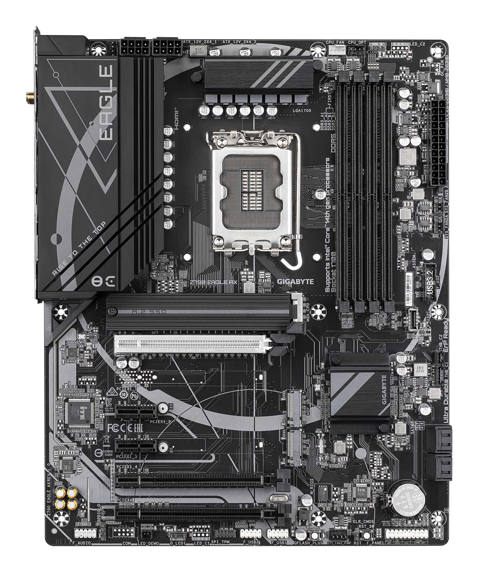 Gigabyte Z790 EAGLE AX - 1.0 - Motherboard - ATX - LGA1700-Sockel - Z790 Chipsatz - USB 3.2 Gen 1, USB 3.2 Gen 2, Ansicht 3