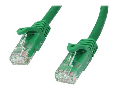 StarTech.com 2m CAT6 Ethernet Cable, 10 Gigabit Snagless RJ45 650MHz 100W PoE Patch Cord, CAT 6 10GbE UTP Network Cable w/Strain Relief, Green, Wiring is UL Certified/TIA - Category 6 - 24AWG (N6PATC2MGN)