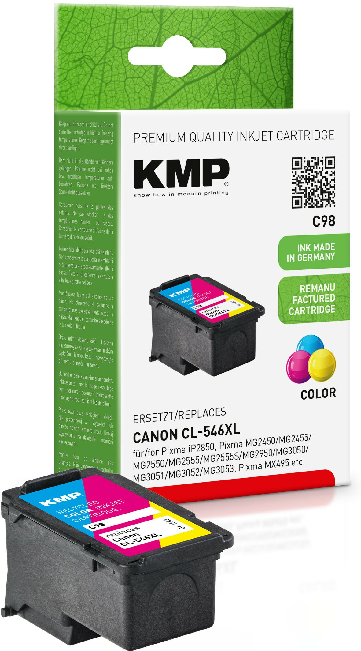 KMP C98 - 13 ml - Hohe Ergiebigkeit - Farbe (Cyan, Magenta, Gelb), Ansicht 3