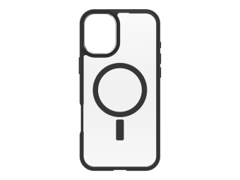 OtterBox React Series - Hintere Abdeckung für Mobiltelefon - kompatibel mit MagSafe - Black Crystal (transparentschwarz)