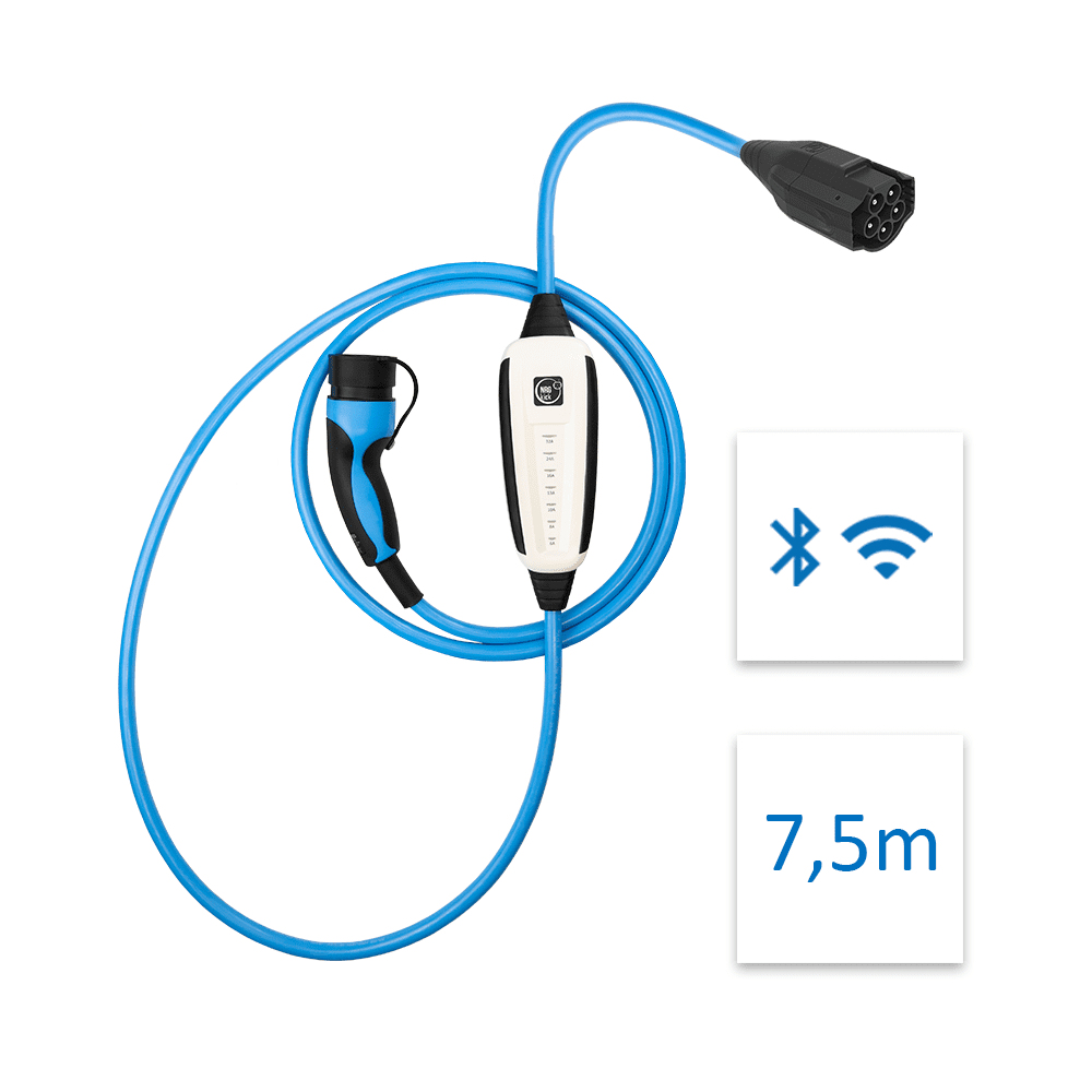 NRGkick Pure - Blau - Typ 2 - Gerade - Gerade - IP67 - IP69K - 22 kW, Ansicht 2