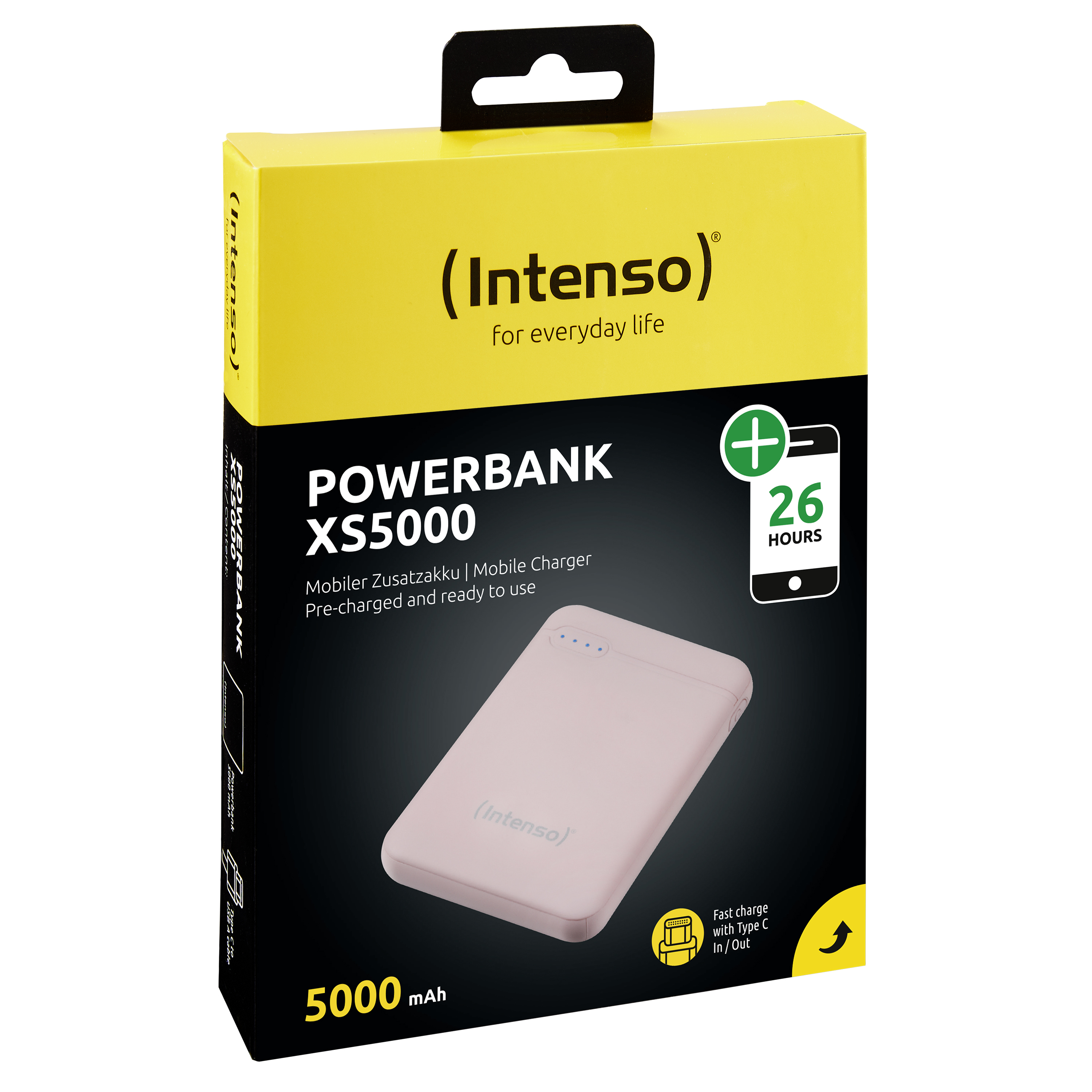 Intenso Powerbank XS5000 - Powerbank - 5000 mAh - 2.1 A - 2 Ausgabeanschlussstellen (USB, USB-C), Ansicht 3