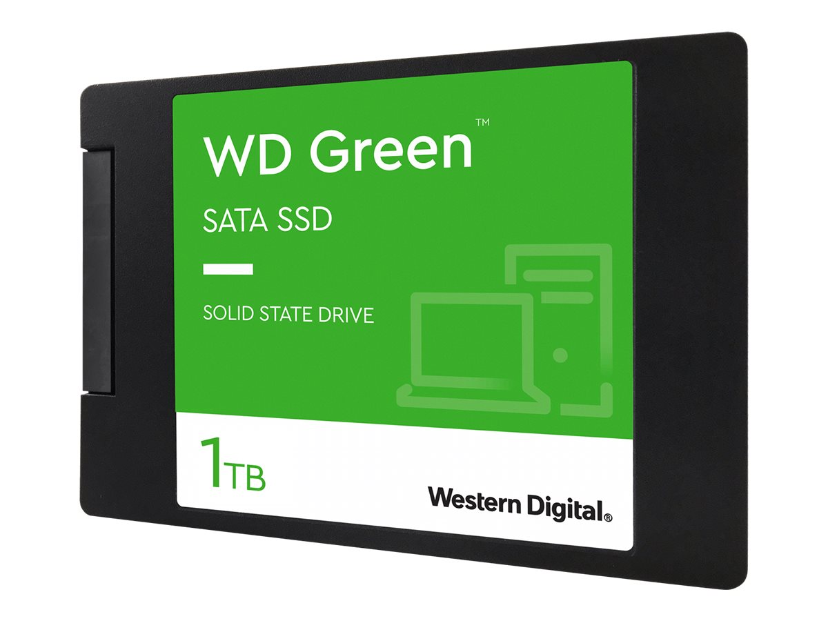 WD Green WDS100T3G0A - 1 TB SSD - intern - 2.5" 6.4 cm (WDS100T3G0A)