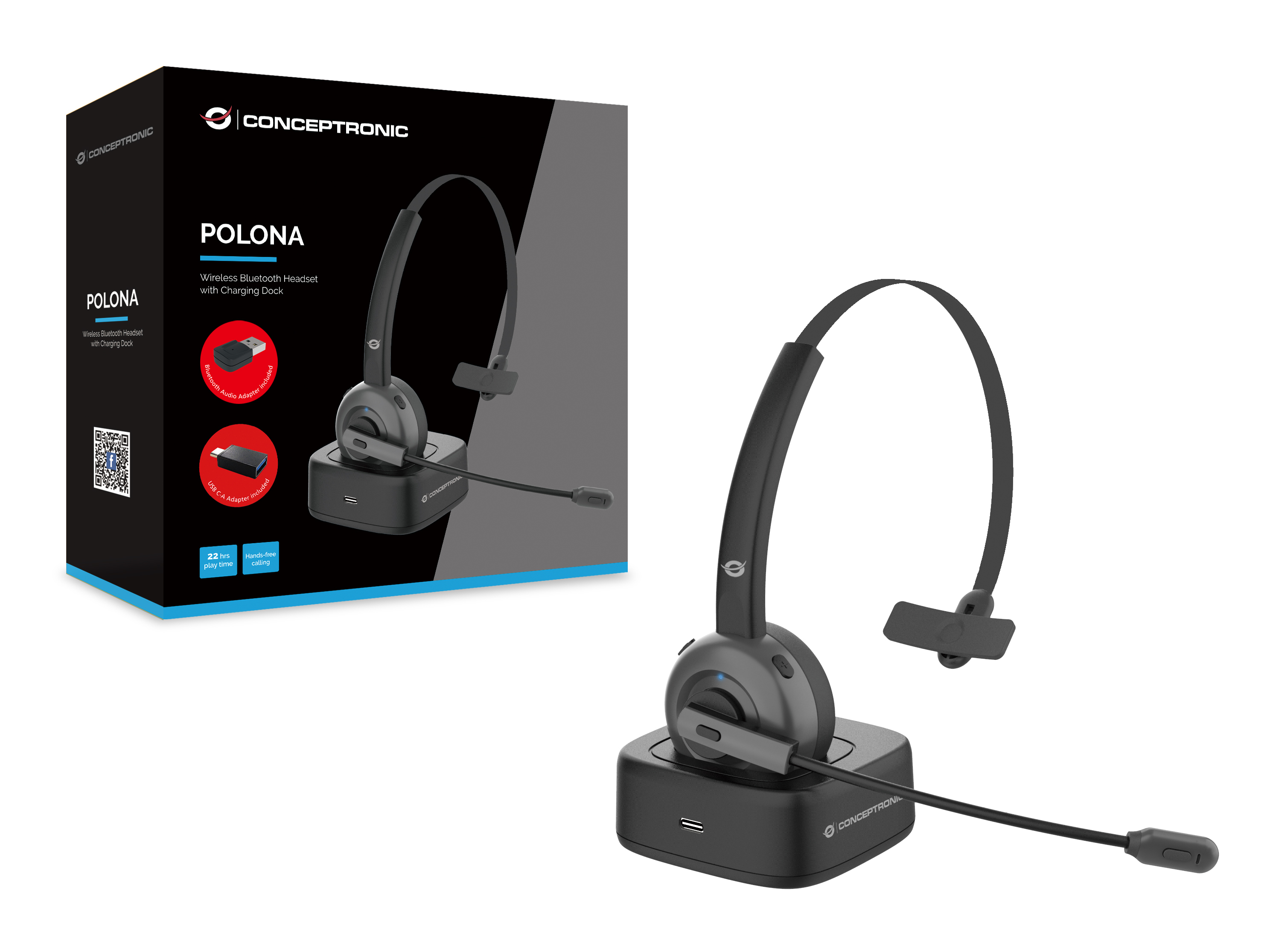 Conceptronic Polona POLONA03BDA - Headset - On-Ear, Ansicht 2