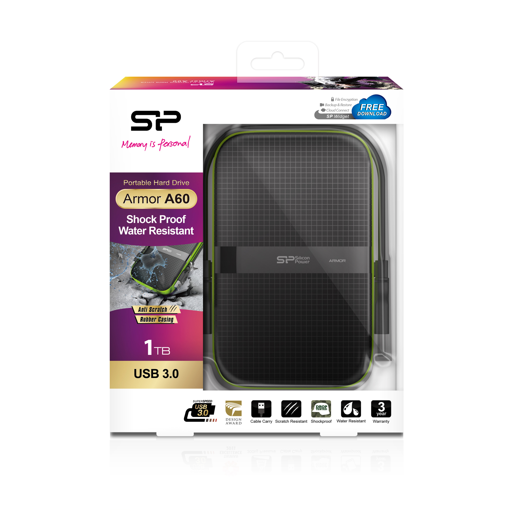 Silicon Power Armor A60 - Festplatte - 1 TB - extern (tragbar) - USB 3.0, Ansicht 2