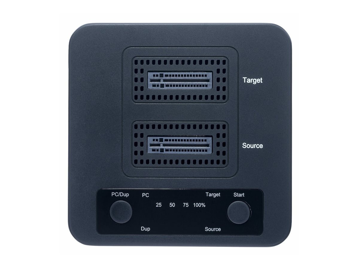 StarTech.com 1:1 M.2 NVMe Kopierstation, USB-C PCIe SSD Cloner & Dock - Solid State / Festplattenduplikator - 2 Schächte (PCIe (NVMe))
