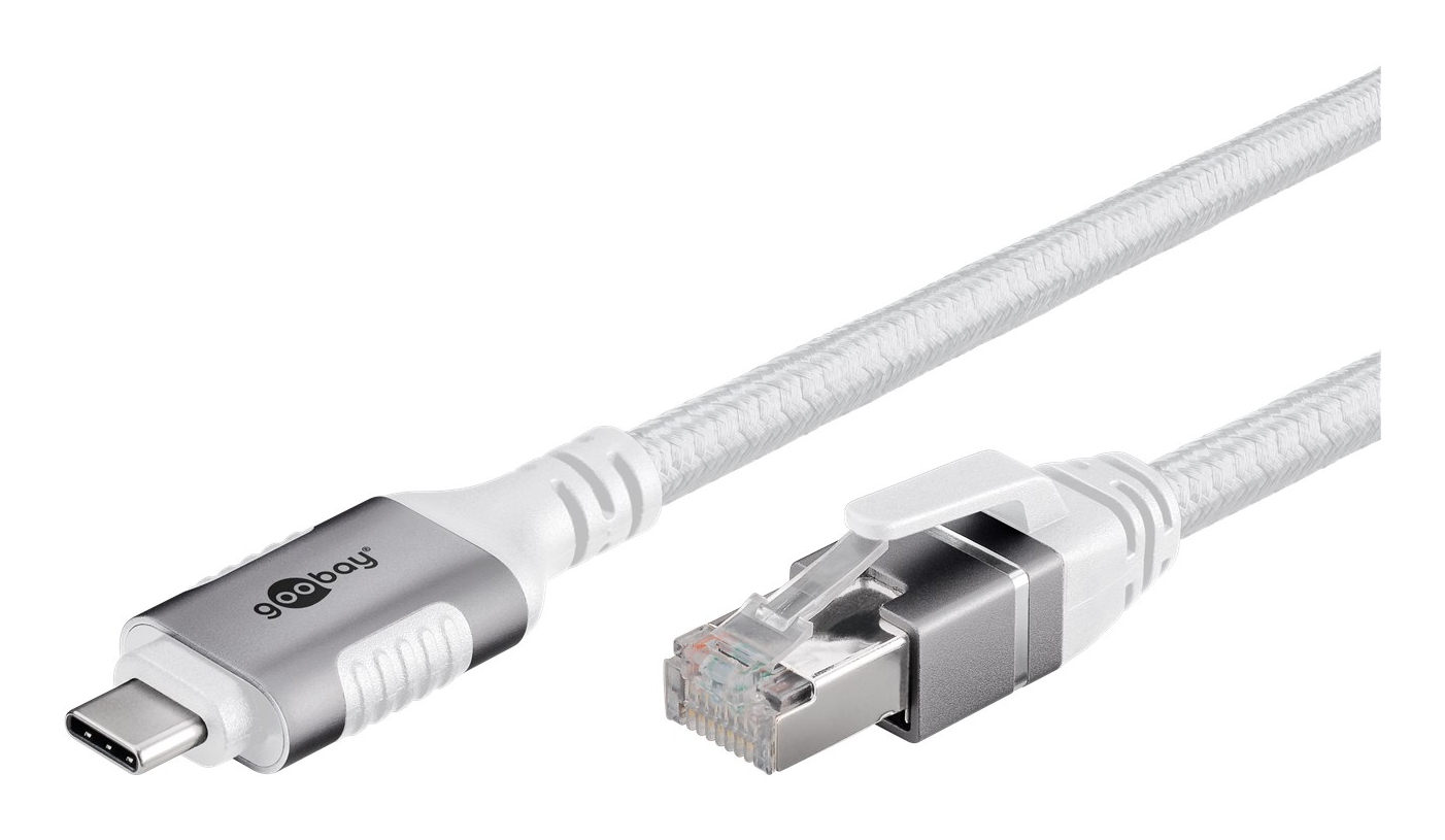 Goobay Ethernet-Kabel USB-C 3.1 auf RJ45 2 m - verbindet Router Modem oder - Modem - 1.000 Mbps, Ansicht 4