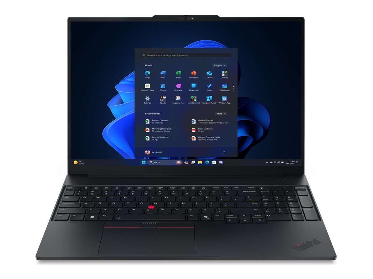 Lenovo ThinkPad E16 Gen 3 22AY - 180°-Scharnierdesign - Intel Core Ultra 7 258V - Win 11 Pro - Intel Arc Graphics 140V - 32 GB RAM - 1 TB SSD TCG Opal Encryption 2, NVMe - 40.6 cm (16")