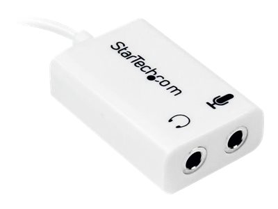 StarTech.com 4 Position Microphone and Headphone Splitter 3.5 mm 4 Pin  4 Pole Mic and Audio Combo Splitter Cable (MUYHSMFFADW)