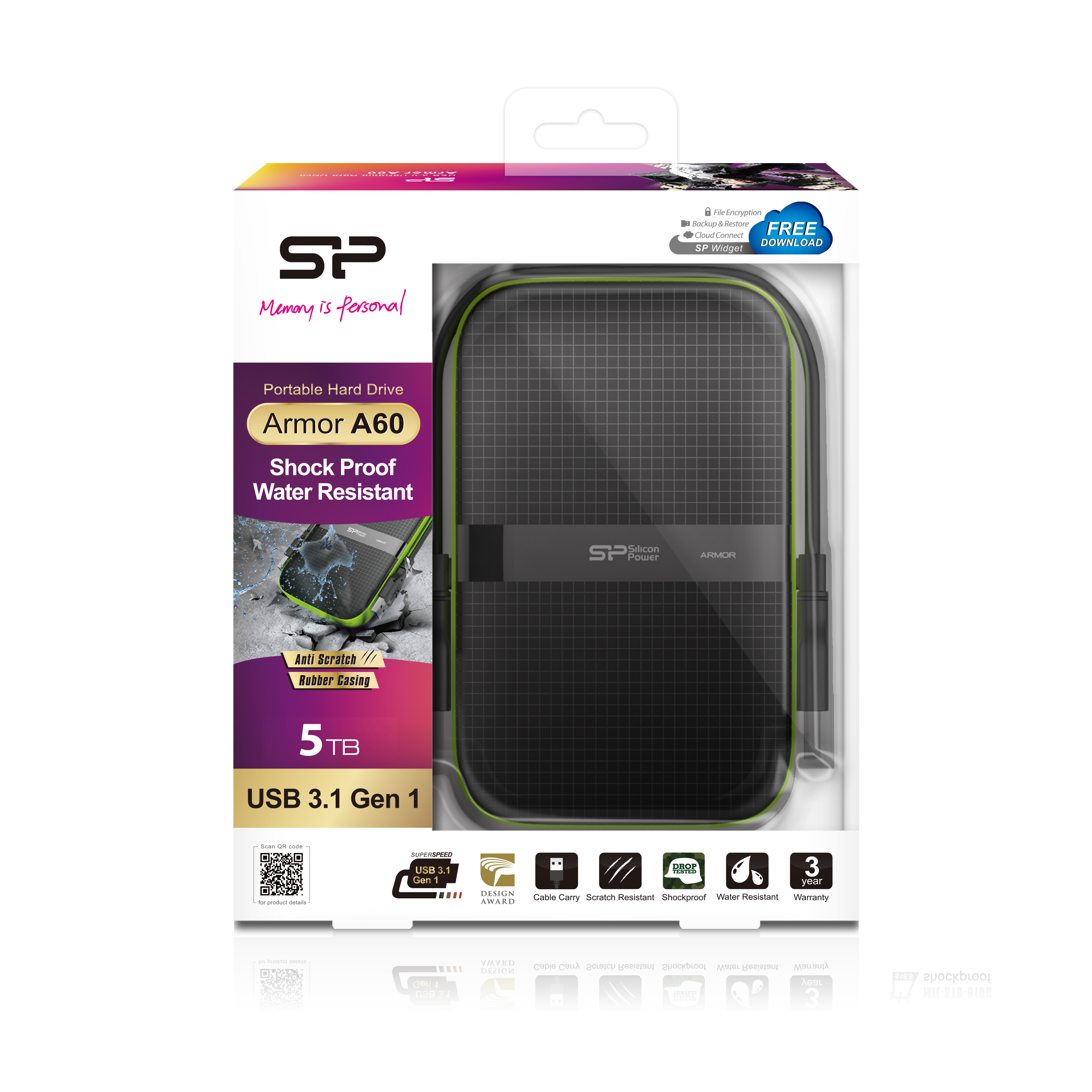 Silicon Power Armor A60 - Festplatte - 5 TB - extern (tragbar), Ansicht 2
