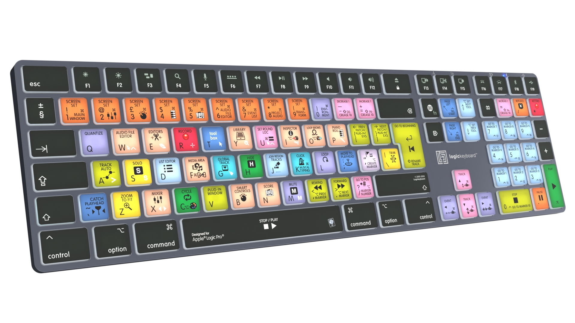 Logickeyboard Apple Logic Pro X2 Titan LKB-LOGXP2-TM-FR - TL: Französisch, AZERTY, Ansicht 2