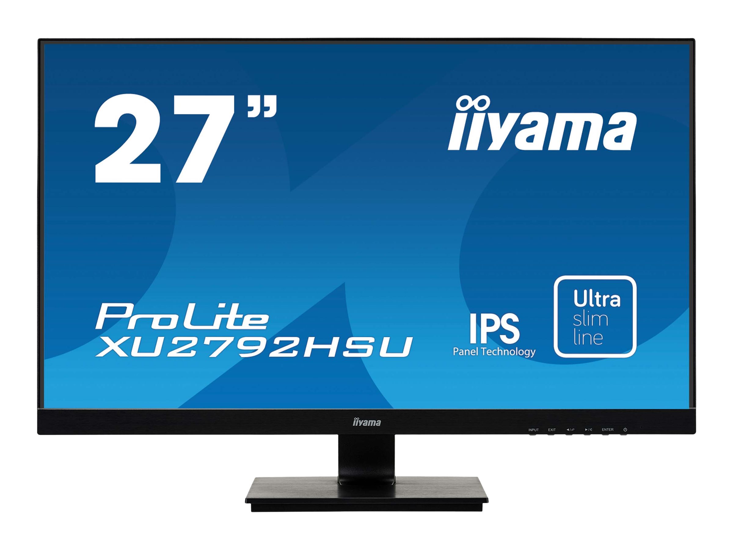 XU2792HSU-B1/27" ULTRA SLIM LINE , 1920x1080, IPS-panel, 250 cd/m2, Speakers, VGA, HDMI, DisplayPort, 4ms, USB-HUB 2x2.0