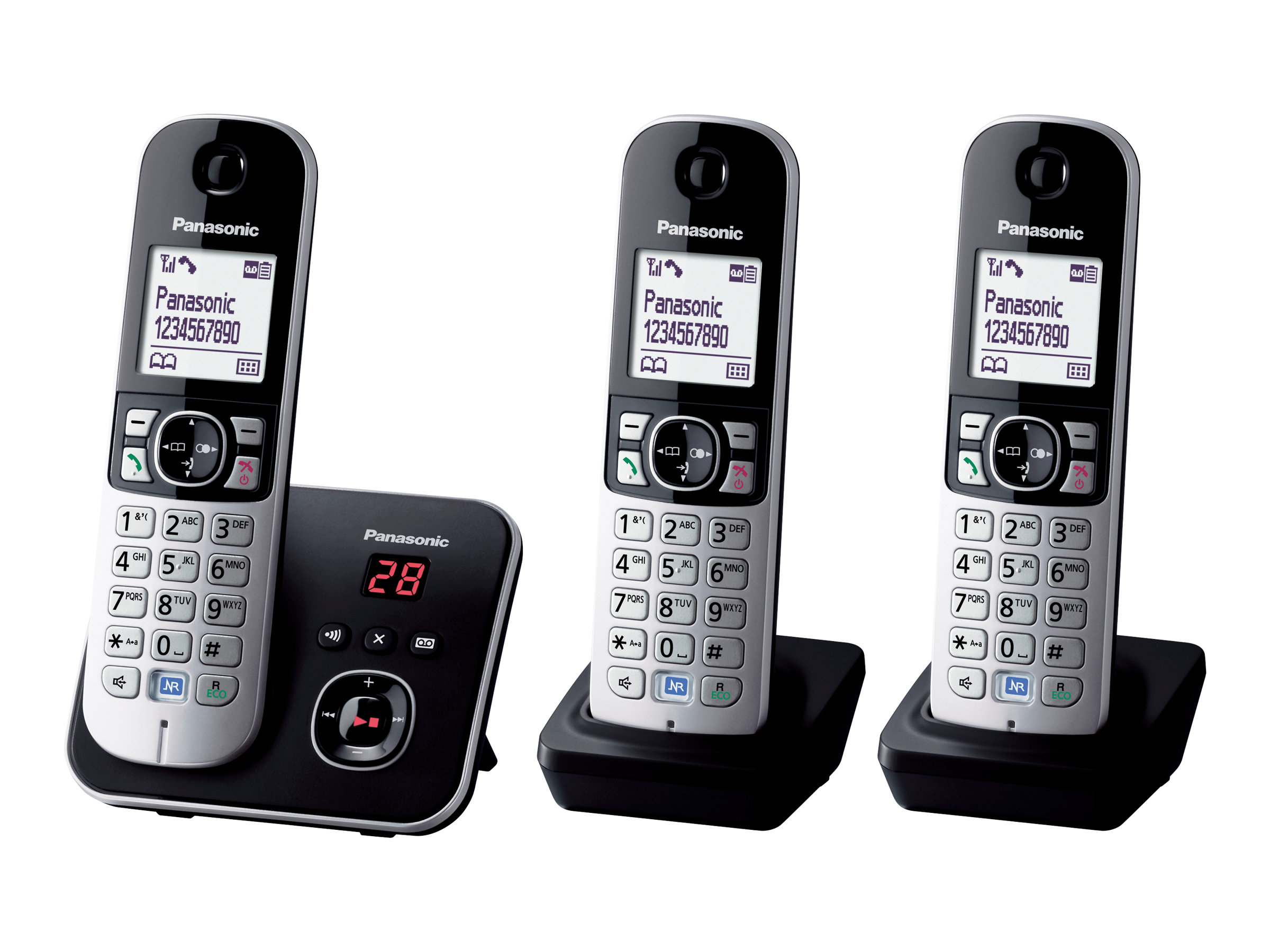Panasonic KX-TG6823 - Schnurlostelefon - Anrufbeantworter mit Rufnummernanzeige
