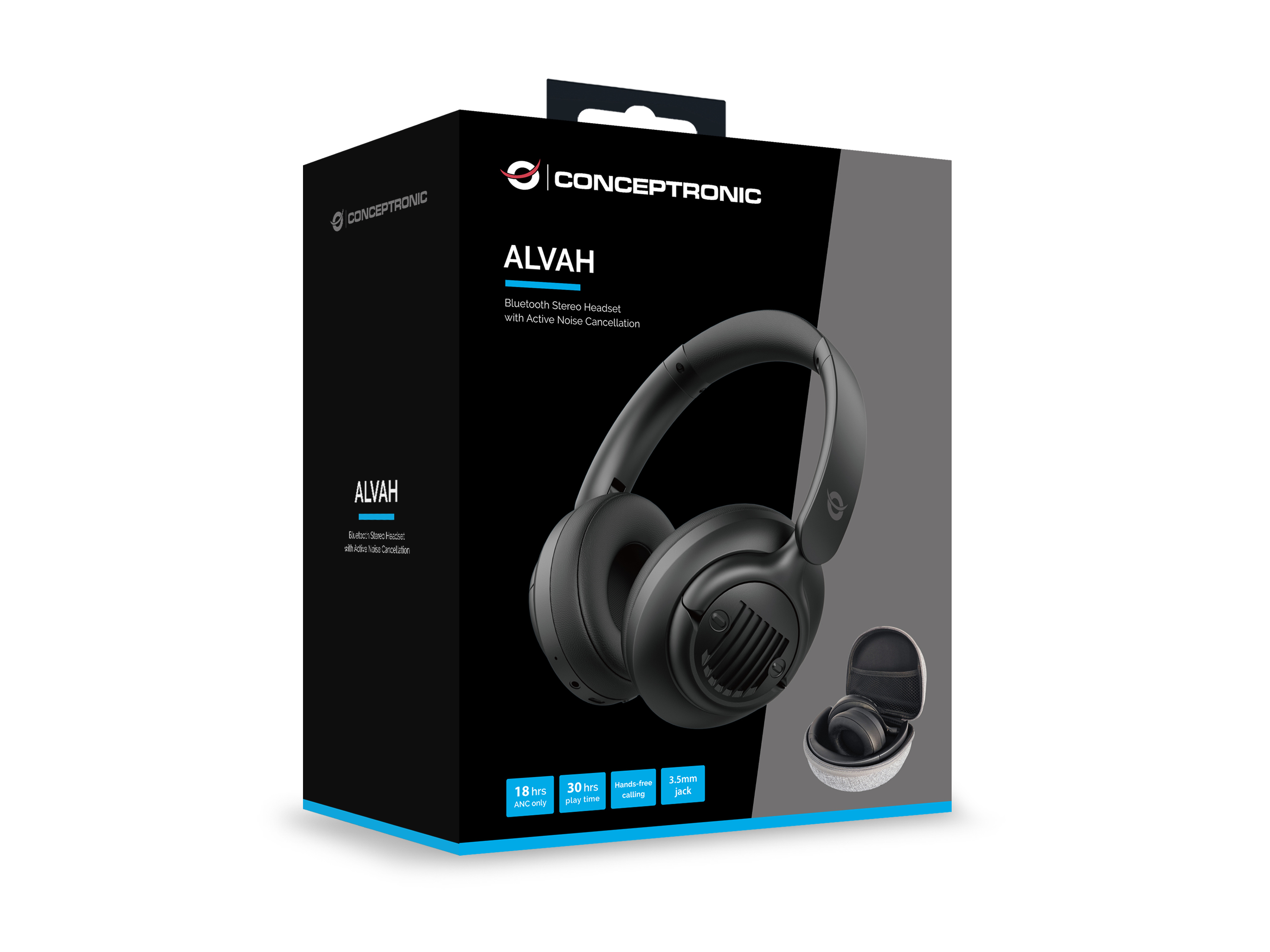 Conceptronic Headset Wireless Bluetooth 5.4 Lärmunterdr. sw - Headset - 20 KHz, Ansicht 4