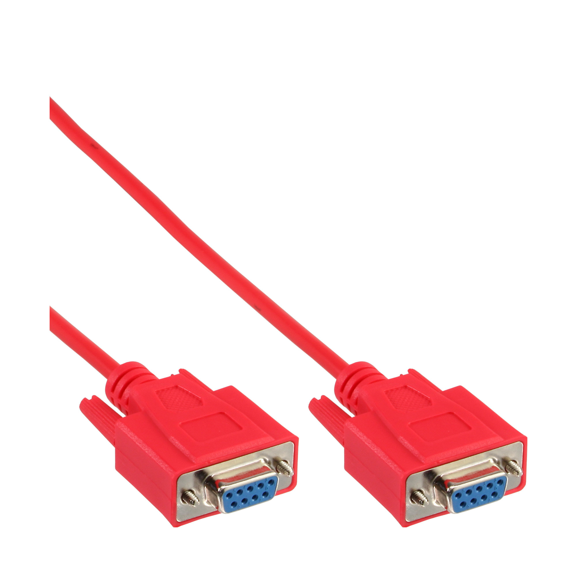 InLine Nullmodemkabel - 9pol Buchse / Buchse - vergossen - rot - 2m Image